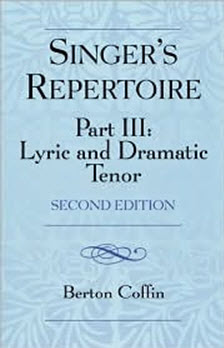 Singer's Repertoire Part III: Lyric and Dramatic Tenor book cover